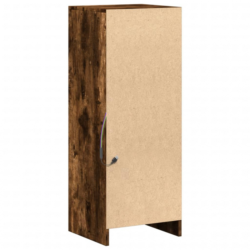 LED-Sideboard Räuchereiche 38x34x100 cm Holzwerkstoff