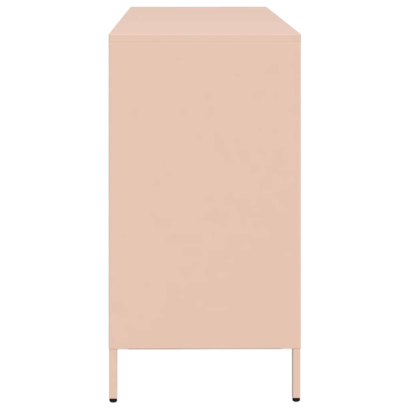 Sideboard Rosa 135x39x73,5 cm Kaltgewalzter Stahl