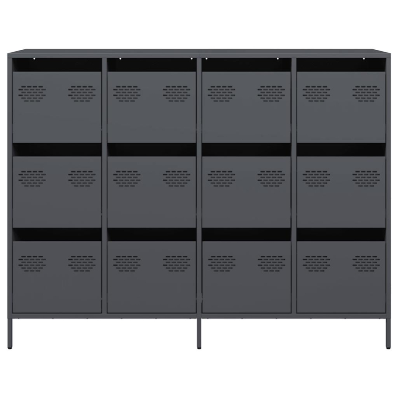 Sideboard Anthrazit 135x39x103,5 cm Kaltgewalzter Stahl