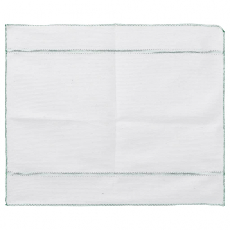 Reinigungstücher 5 Stk. Weiß mit Grünen Gestreift 50x60 cm