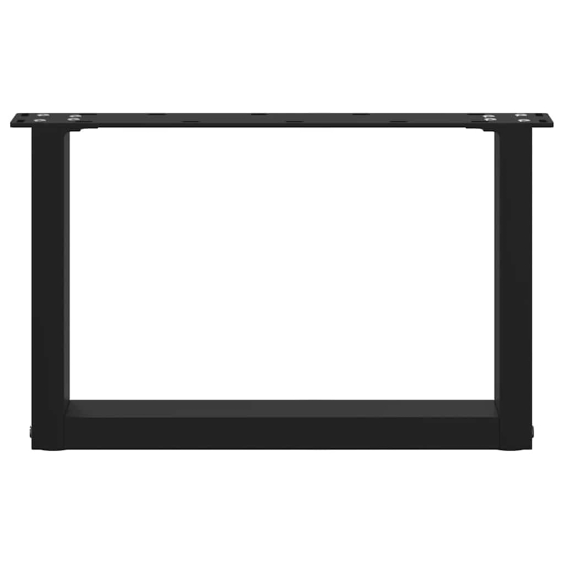 Couchtischbeine U-Form 2 Stk. Schwarz 50x(30-31) cm Stahl