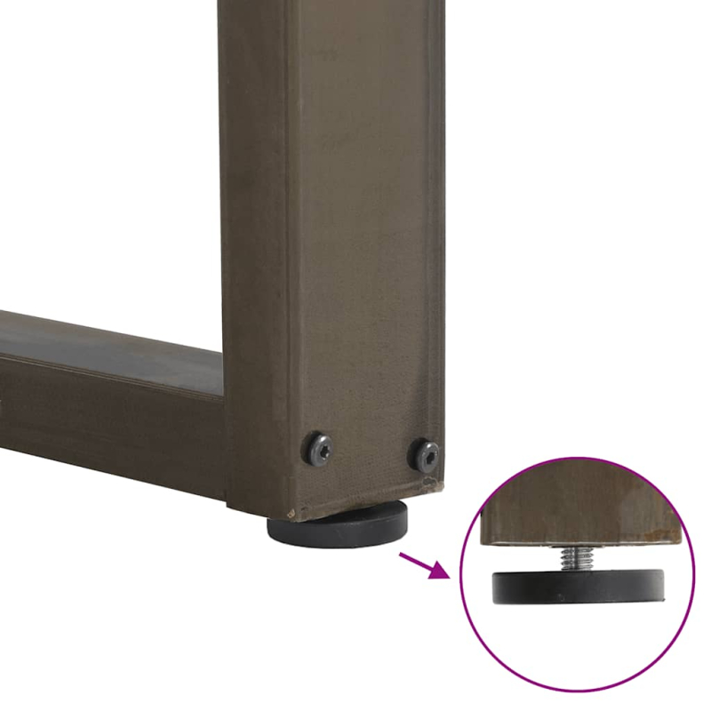 Couchtischbeine U-Form 2 Stk. Naturstahl 50x(30-31) cm Stahl