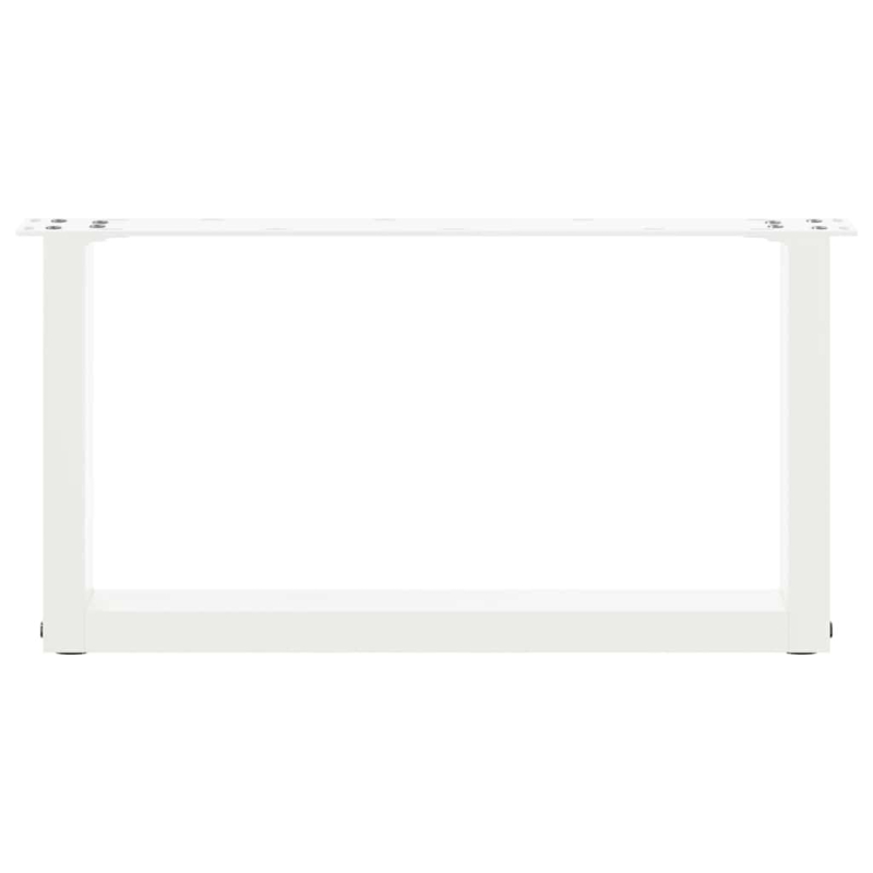 Couchtischbeine U-Form 2 Stk. Weiß 60x(30-31) cm Stahl