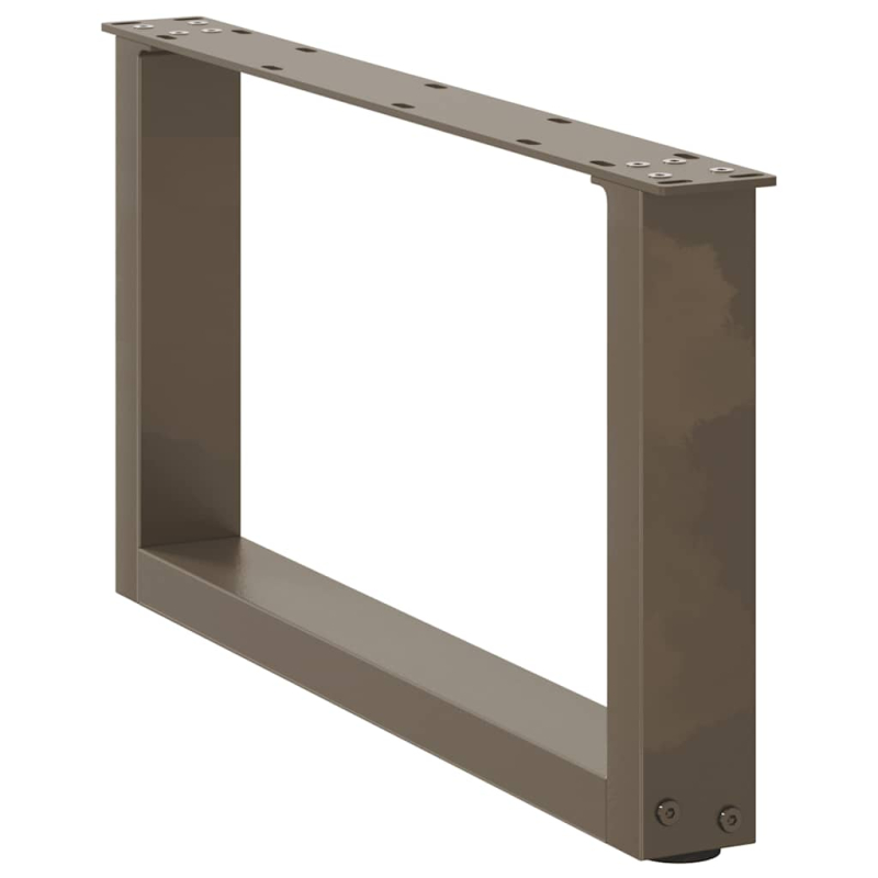 Couchtischbeine U-Form 2 Stk. Naturstahl 60x(30-31) cm Stahl