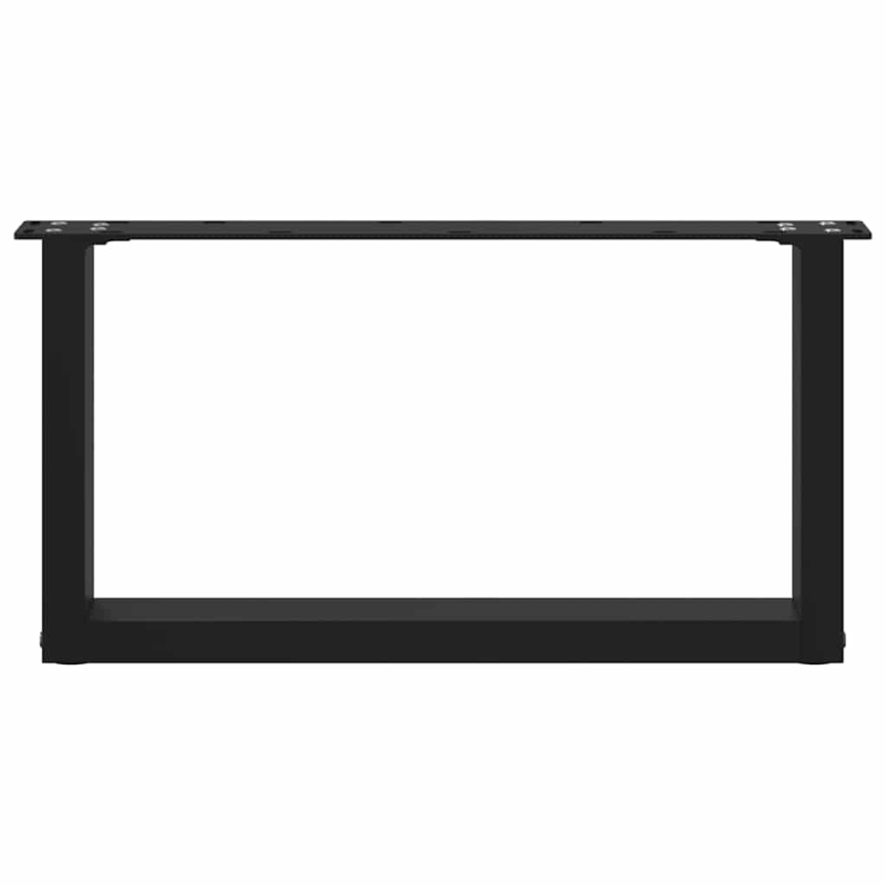 Couchtischbeine U-Form 2 Stk. Schwarz 70x(30-31) cm Stahl