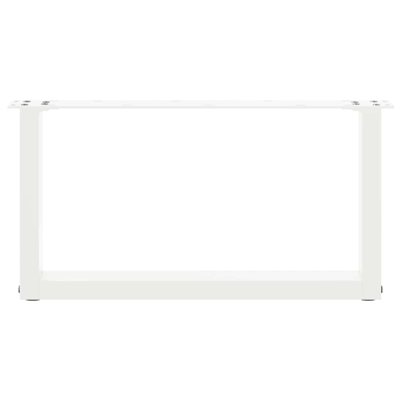 Couchtischbeine U-Form 2 Stk. Weiß 70x(30-31) cm Stahl