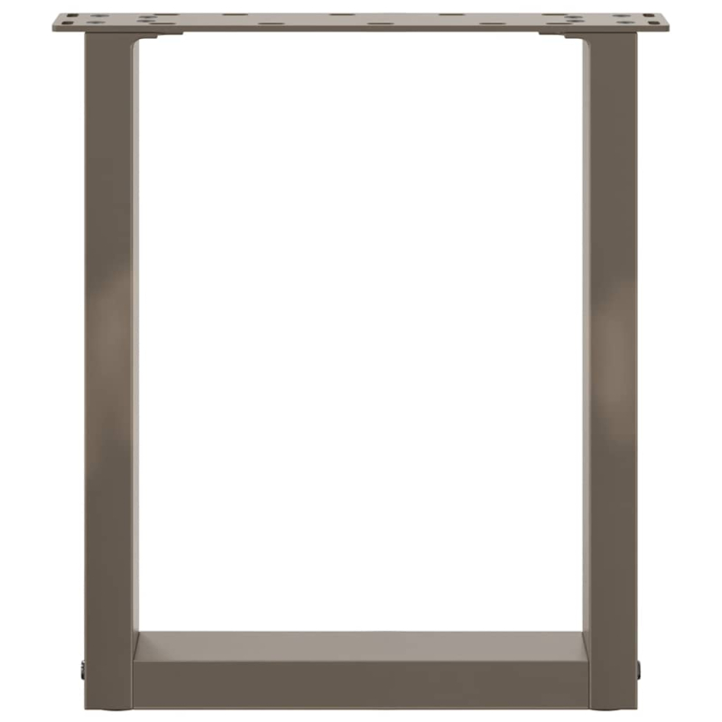 Couchtischbeine U-Form 2 Stk. Naturstahl 28x(42-43) cm Stahl