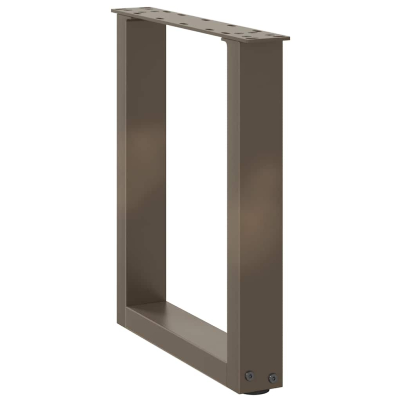 Couchtischbeine U-Form 2 Stk. Naturstahl 38x(42-43) cm Stahl