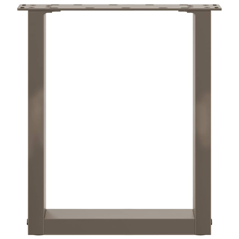 Couchtischbeine U-Form 2 Stk. Naturstahl 38x(42-43) cm Stahl