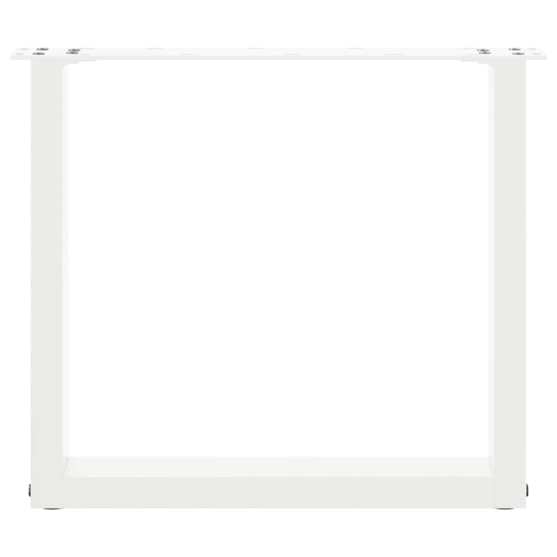 Couchtischbeine U-Form 2 Stk. Weiß 50x(42-43) cm Stahl