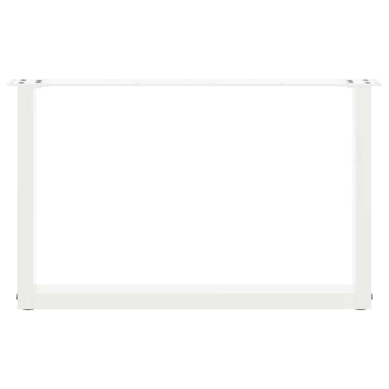 Couchtischbeine U-Form 2 Stk. Weiß 60x(42-43) cm Stahl