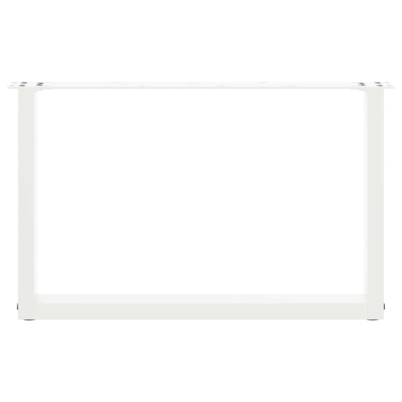 Couchtischbeine U-Form 2 Stk. Weiß 70x(42-43) cm Stahl