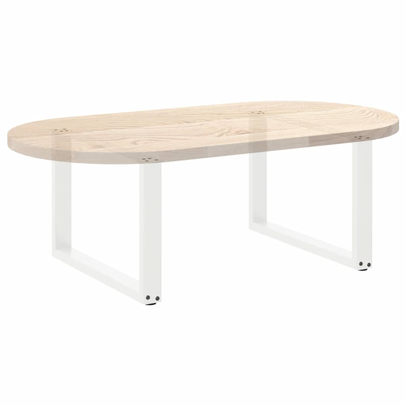 Couchtischbeine U-Form 2 Stk. Weiß 70x(42-43) cm Stahl