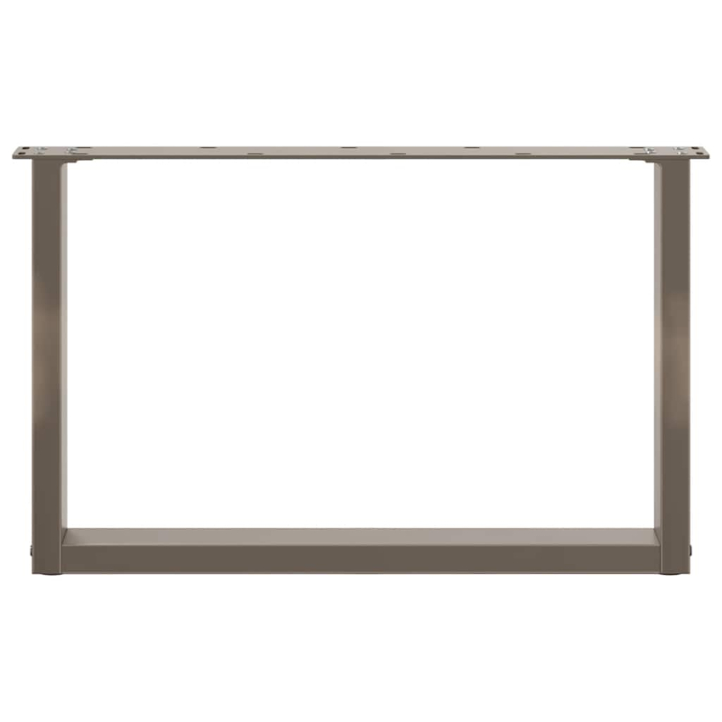 Couchtischbeine U-Form 2 Stk. Naturstahl 70x(42-43) cm Stahl