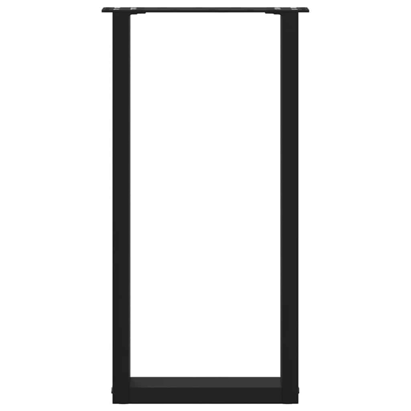 Couchtischbeine U-Form 2 Stk. Schwarz 28x(72-73) cm Stahl