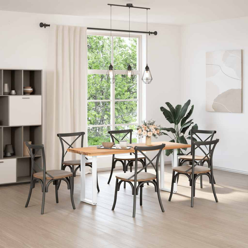 Couchtischbeine U-Form 2 Stk. Weiß 28x(72-73) cm Stahl