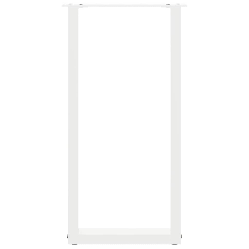 Couchtischbeine U-Form 2 Stk. Weiß 28x(72-73) cm Stahl