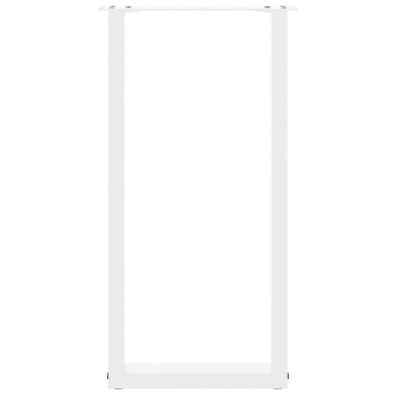 Couchtischbeine U-Form 2 Stk. Weiß 38x(72-73) cm Stahl