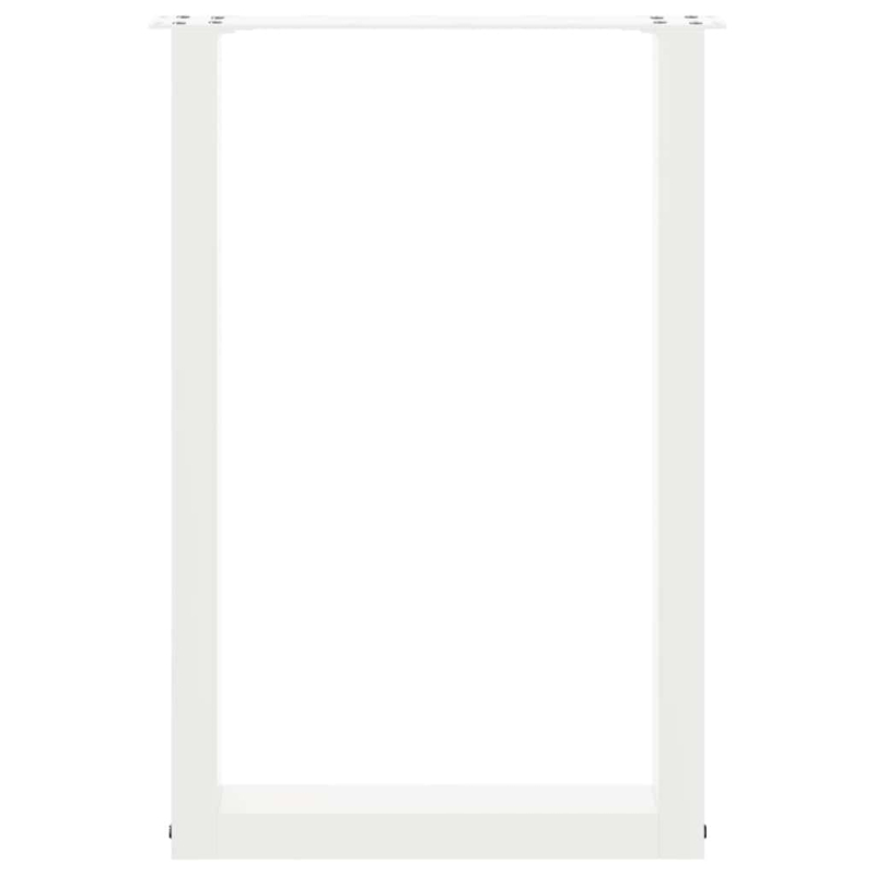 Esstischbeine U-Form 2 Stk. Weiß 50x(72-73) cm Stahl