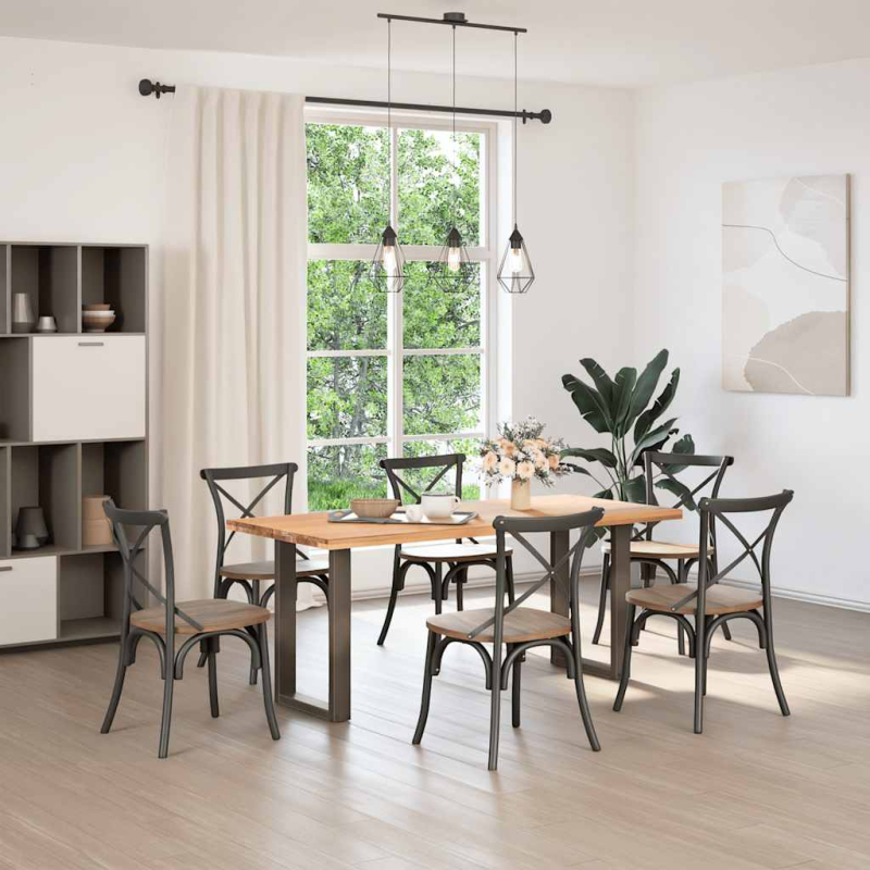 Esstischbeine U-Form 2 Stk. Naturstahl 50x(72-73) cm Stahl