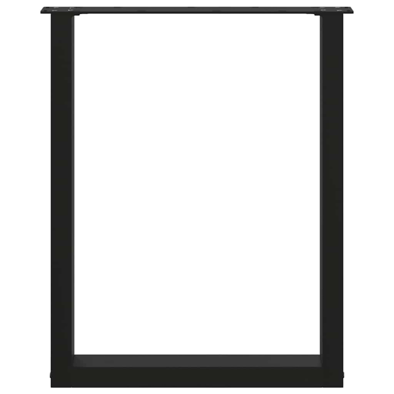 Couchtischbeine U-Form 2 Stk. Schwarz 60x(72-73) cm Stahl