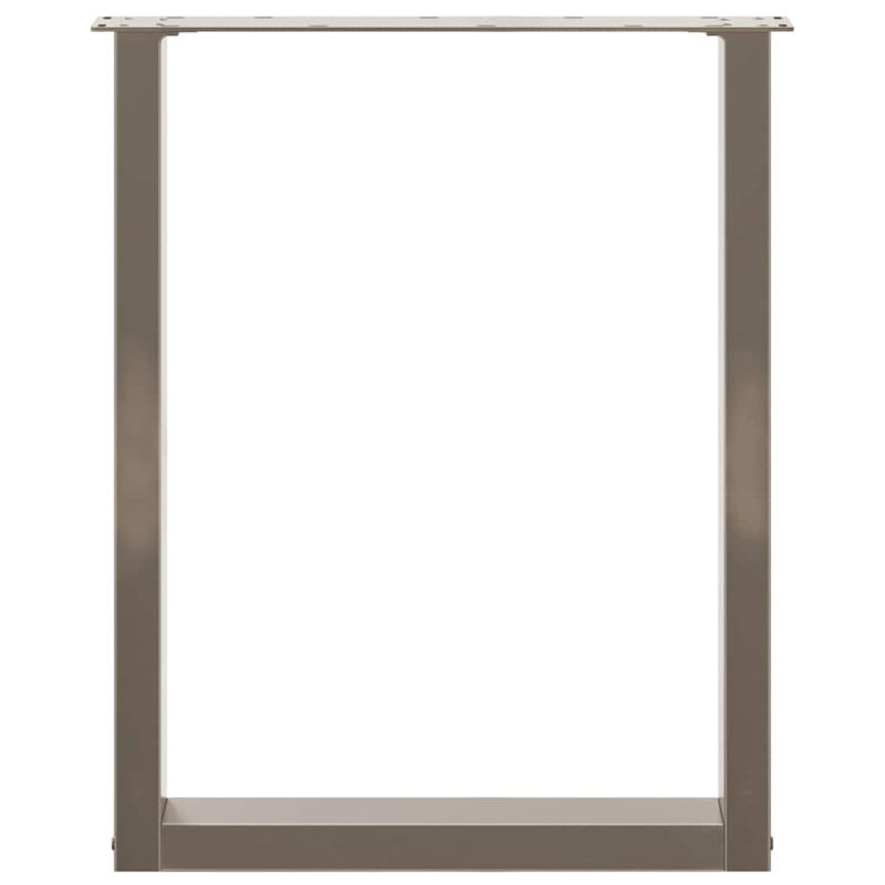 Esstischbeine U-Form 2 Stk. Naturstahl 60x(72-73) cm Stahl