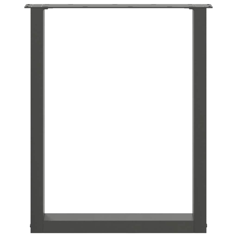 Esstischbeine U-Form 2 Stk. Anthrazit 70x(72-73) cm Stahl