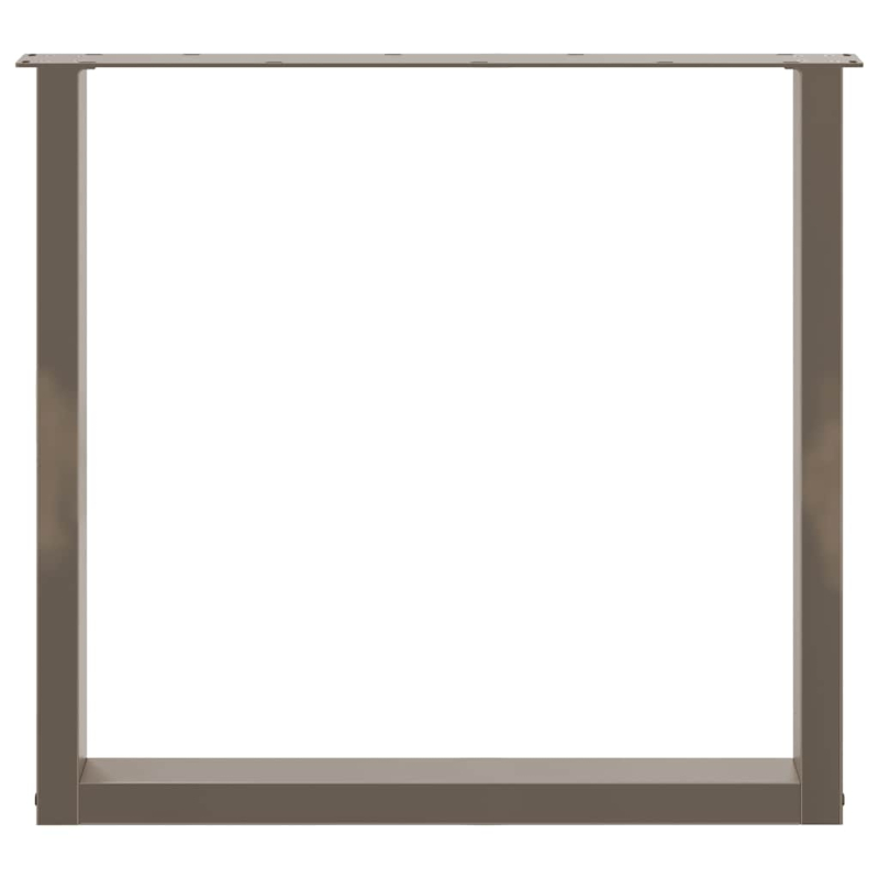 Esstischbeine U-Form 2 Stk. Naturstahl 80x(72-73) cm Stahl