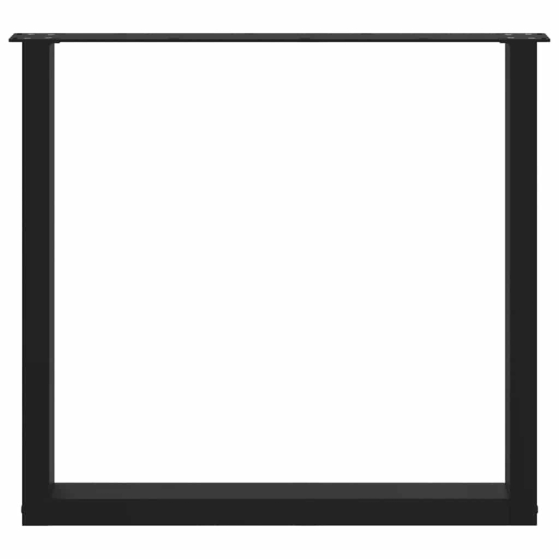 Esstischbeine U-Form 2 Stk. Schwarz 90x(72-73) cm Stahl