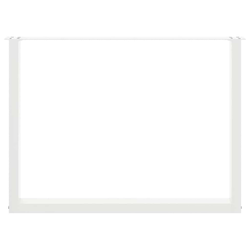 Esstischbeine U-Form 2 Stk. Weiß 100x(72-73) cm Stahl