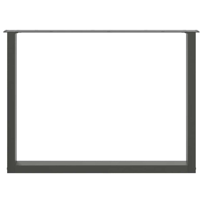 Esstischbeine U-Form 2 Stk. Anthrazit 100x(72-73) cm Stahl