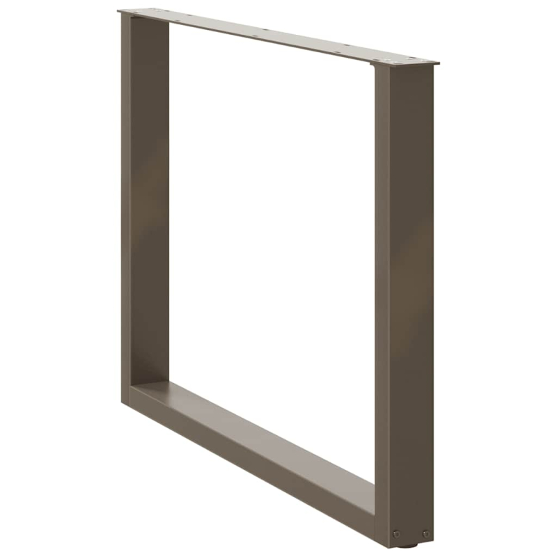 Esstischbeine U-Form 2 Stk. Naturstahl 100x(72-73) cm Stahl