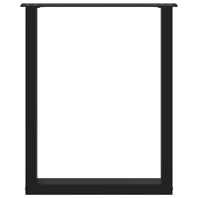 Couchtischbeine U-Form 3 Stk. Schwarz 70x(72-73) cm Stahl