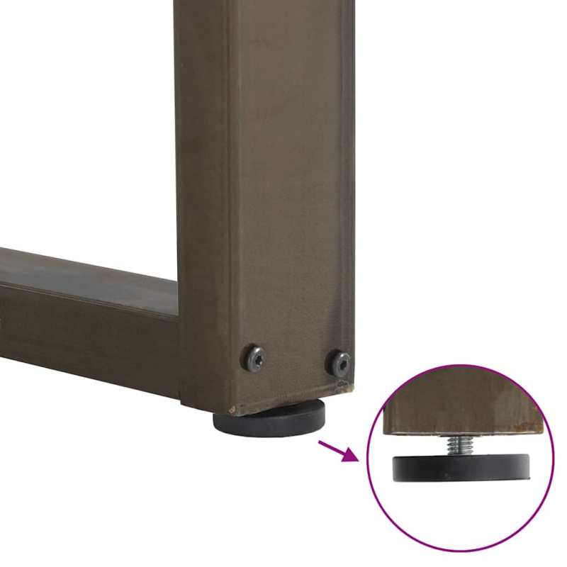 Couchtischbeine U-Form 3 Stk. Naturstahl 90x(72-73) cm Stahl