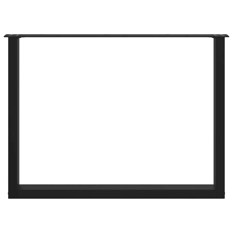 Esstischbeine U-Form 2 Stk. Schwarz 100x(72-73) cm Stahl