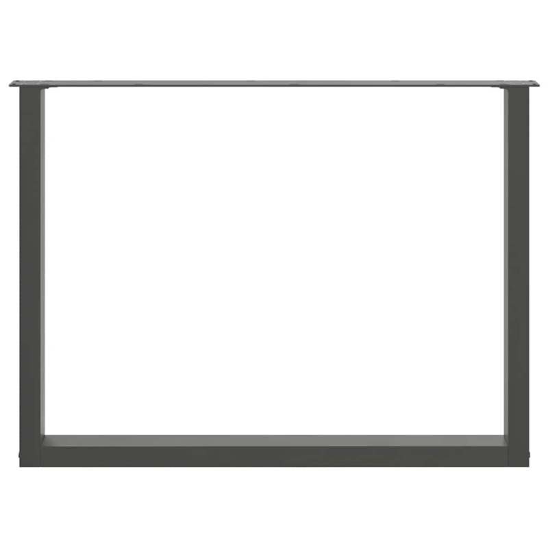 Esstischbeine U-Form 2 Stk. Anthrazit 100x(72-73) cm Stahl