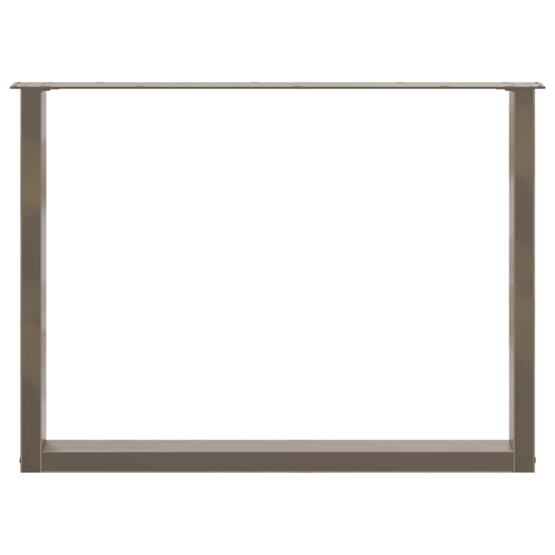 Esstischbeine U-Form 3 Stk. Naturstahl 100x(72-73) cm Stahl