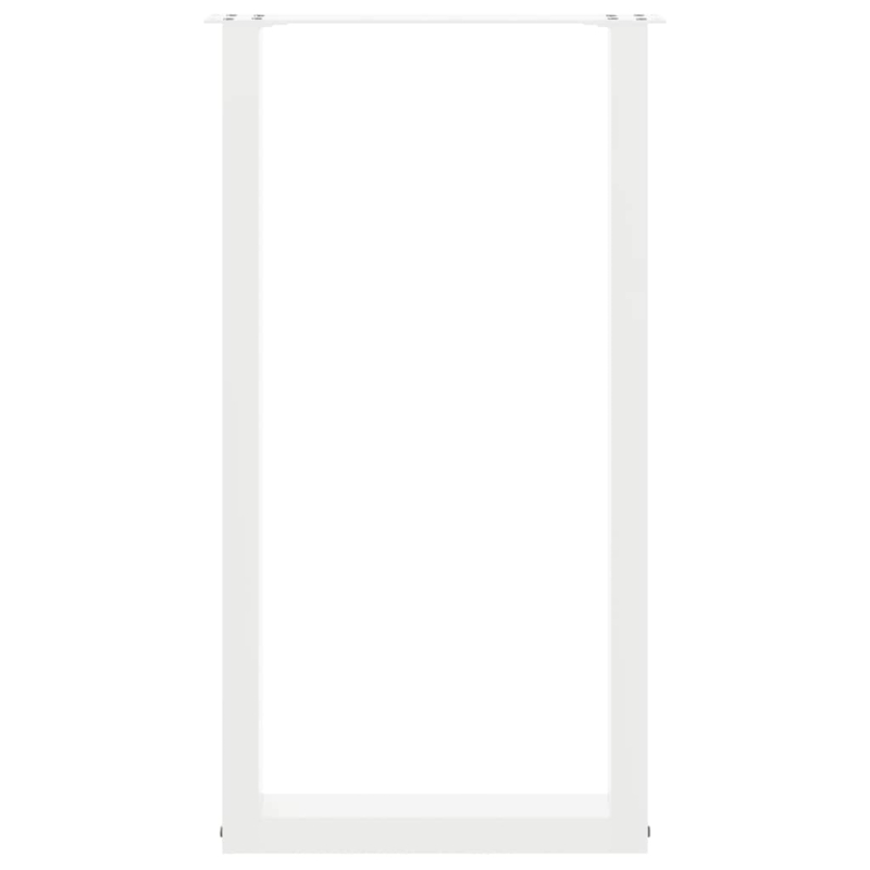 Couchtischbeine U-Form 2 Stk. Weiß 50x(90-91) cm Stahl