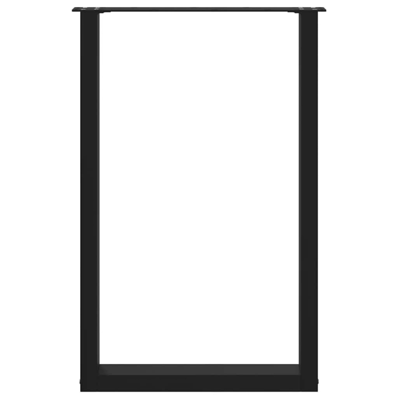 Couchtischbeine U-Form 2 Stk. Schwarz 60x(90-91) cm Stahl