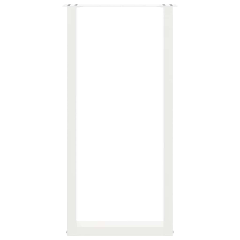 Couchtischbeine U-Form 2 Stk. Weiß 40x(100-101) cm Stahl