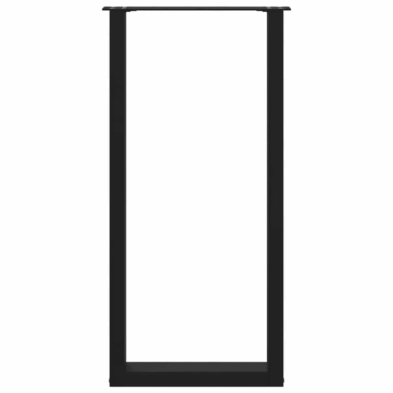 Couchtischbeine U-Form 2 Stk. Schwarz 50x(100-101) cm Stahl