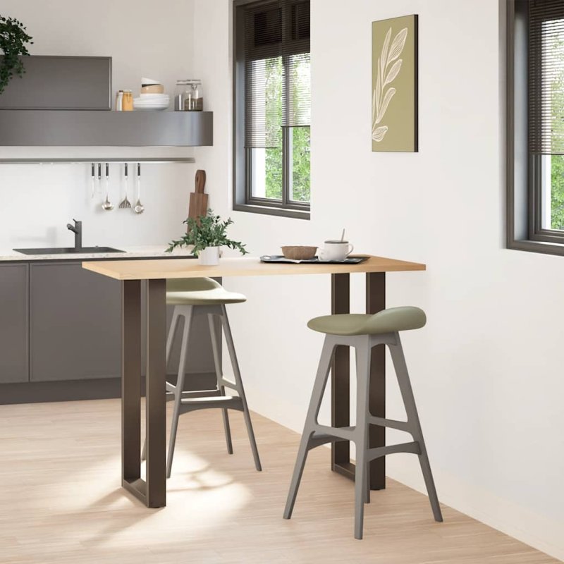 Couchtischbeine U-Form 2 Stk. Naturstahl 50x(100-101) cm Stahl