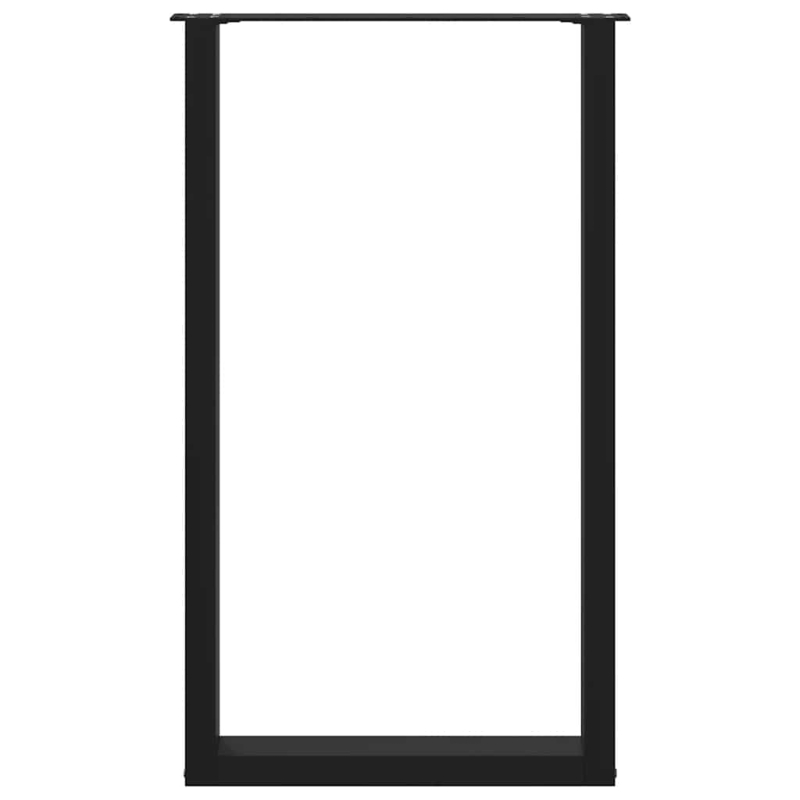 Couchtischbeine U-Form 2 Stk. Schwarz 60x(100-101) cm Stahl