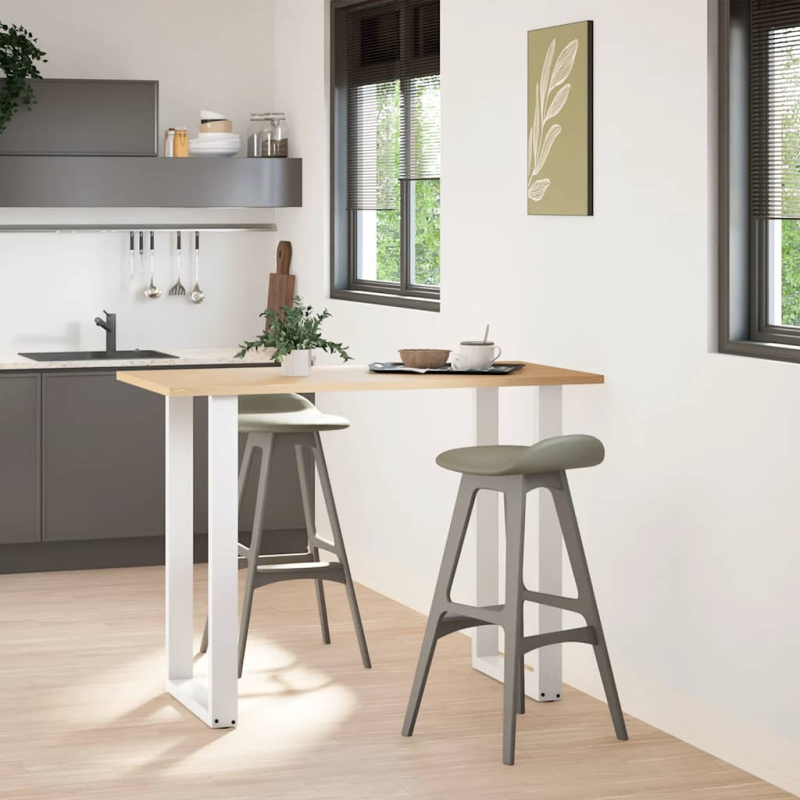 Couchtischbeine U-Form 2 Stk. Weiß 60x(100-101) cm Stahl