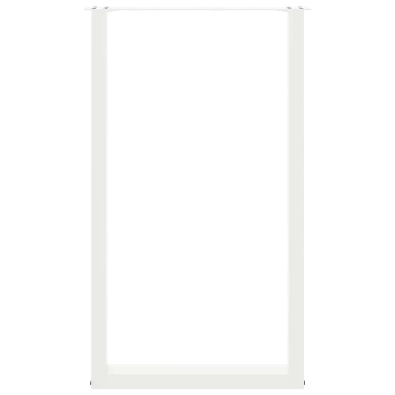 Couchtischbeine U-Form 2 Stk. Weiß 60x(100-101) cm Stahl