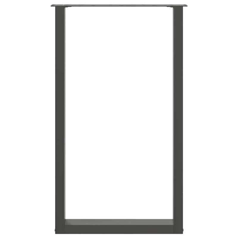 Couchtischbeine U-Form 2 Stk. Anthrazit 60x(100-101) cm Stahl