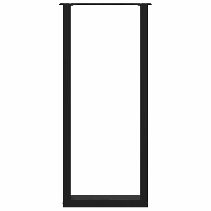 Couchtischbeine U-Form 2 Stk. Schwarz 40x(110-111) cm Stahl