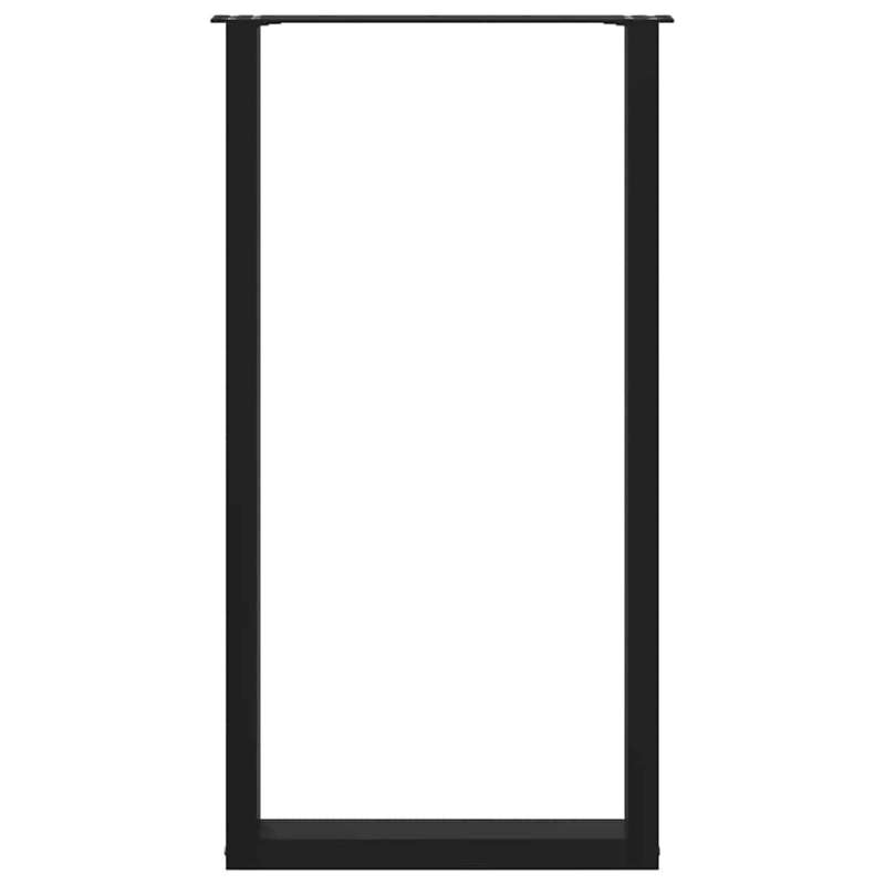 Couchtischbeine U-Form 2 Stk. Schwarz 60x(110-111) cm Stahl