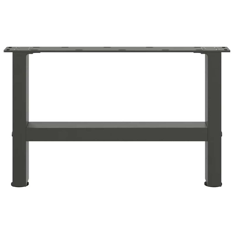 Couchtischbeine Anthrazit 2 Stk. 50x(30-31) cm Stahl