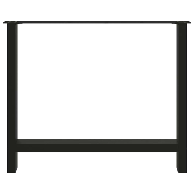 Couchtischbeine Schwarz 2 Stk. 90x(72-73) cm Stahl